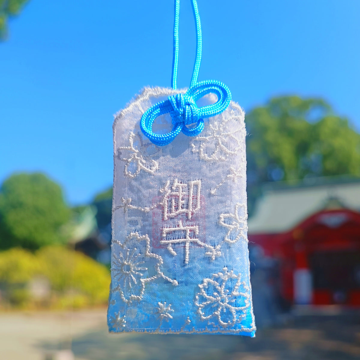 レースのおまもり(縹色)